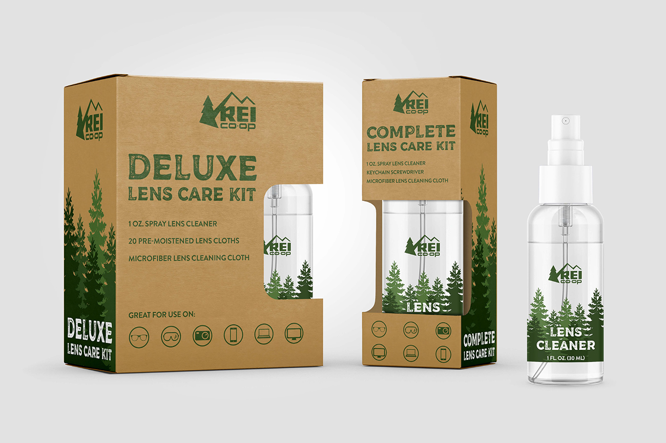 REI Lens Care Kit packaging