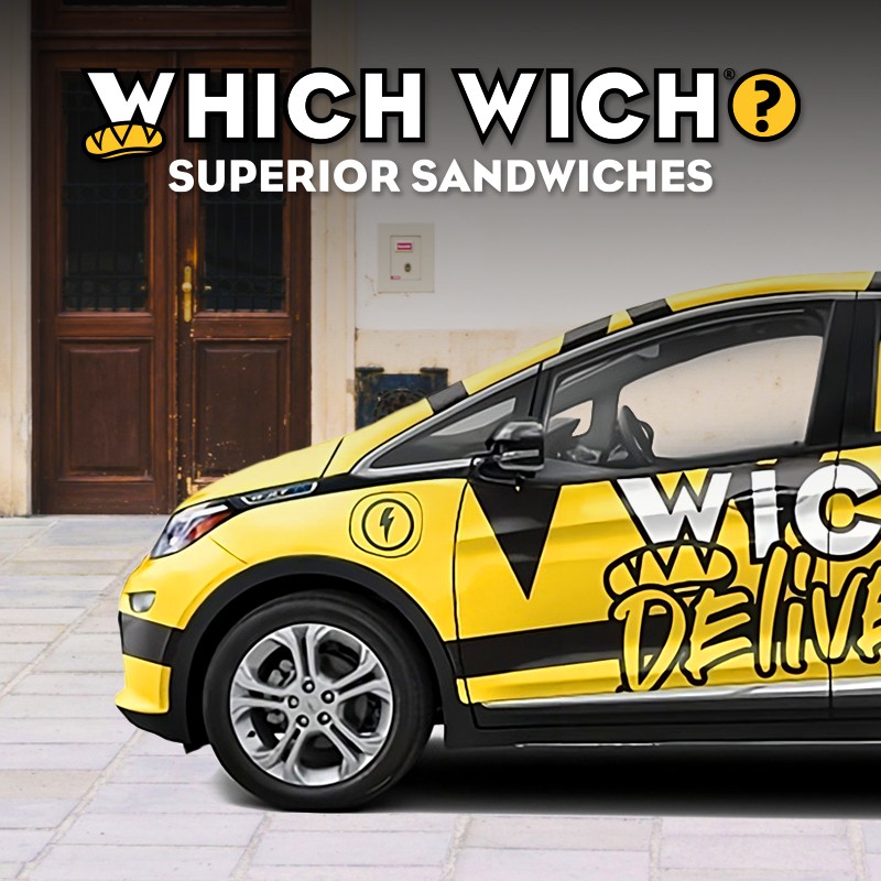 Which Wich delivery vehicle wrap