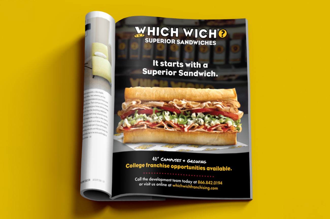 Which Wich magazine ad close up